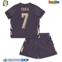 Maglie da calcio Inghilterra Bukayo Saka #7 Seconda Maglia Bambino Europei 2024 Manica Corta (+ Pantaloni corti)